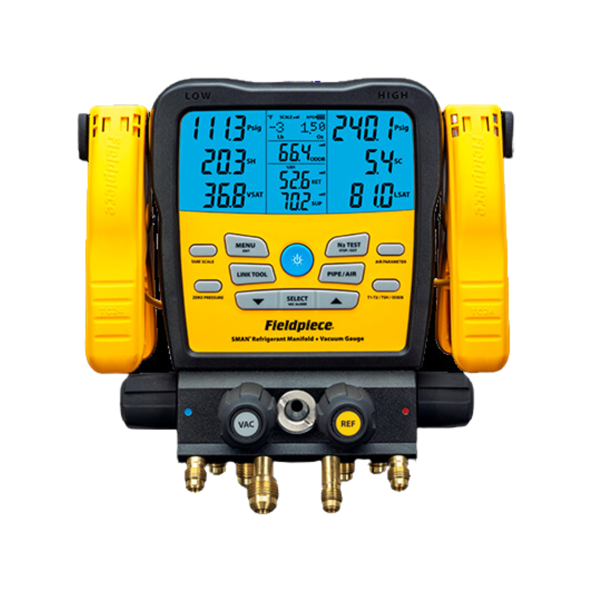 MANOMETROS SET DIGITAL MULTIREFRIGERANTE (COMPATIBLE A2L) MICRONES (50 A 9999) USB-C FIELDPIECE.