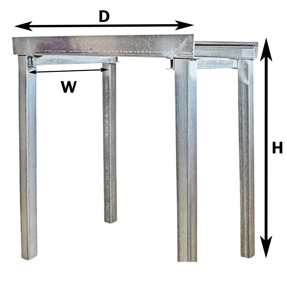 SOPORTE DEL CONTROLADOR DE AIRE - AN: 16-26" x H: 18" x D: 26"